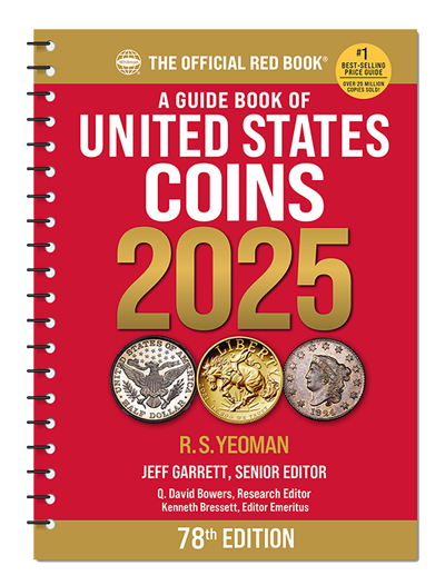 Whitman Official 2025 Red Book Pricing Guides red book, coin grading guide, 2025 red book, whitman red book, pricing guide, united states coins